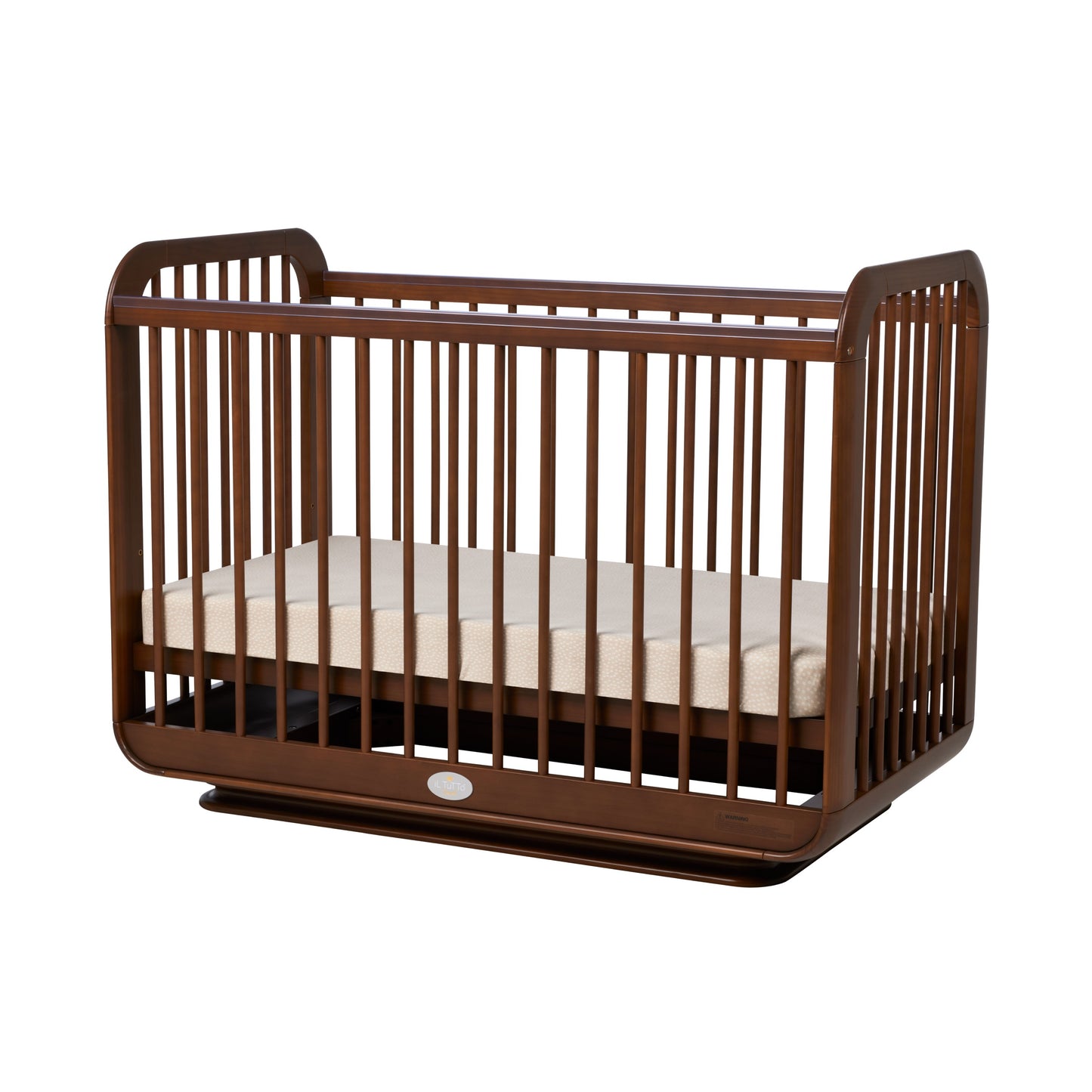 Ollie Sustainable Timber Cot in Walnut