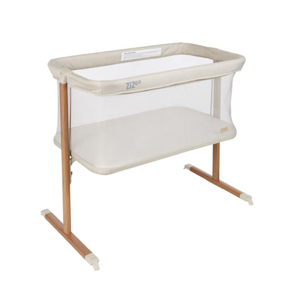 Zizee Bassinet in Scandi Walnut and Ecru