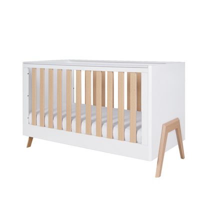 Fuori Cot Set in White & Light Oak with Quinn Electric in Eggshell