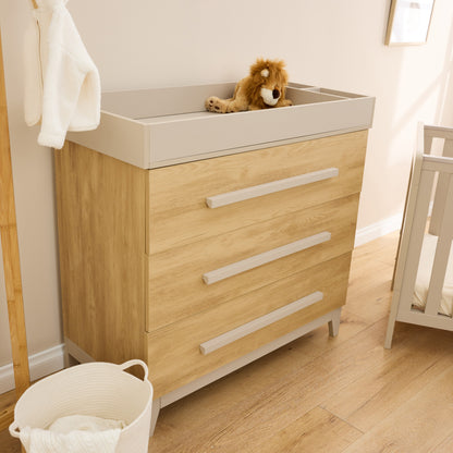 Hallee Chest Changer in Mushroom & Golden Oak