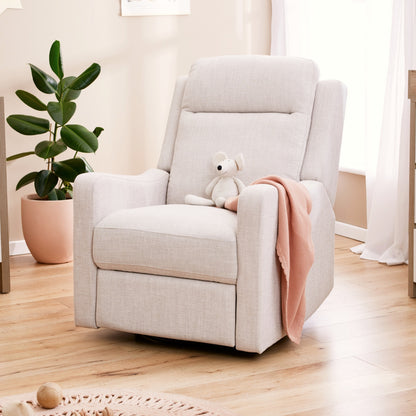 Henry Electric Recliner Glider Chair with USB in Eggshell