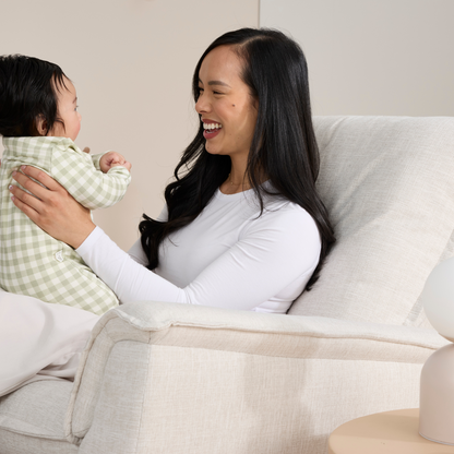 Louie Recliner Glider Nursery Chair in Eggshell