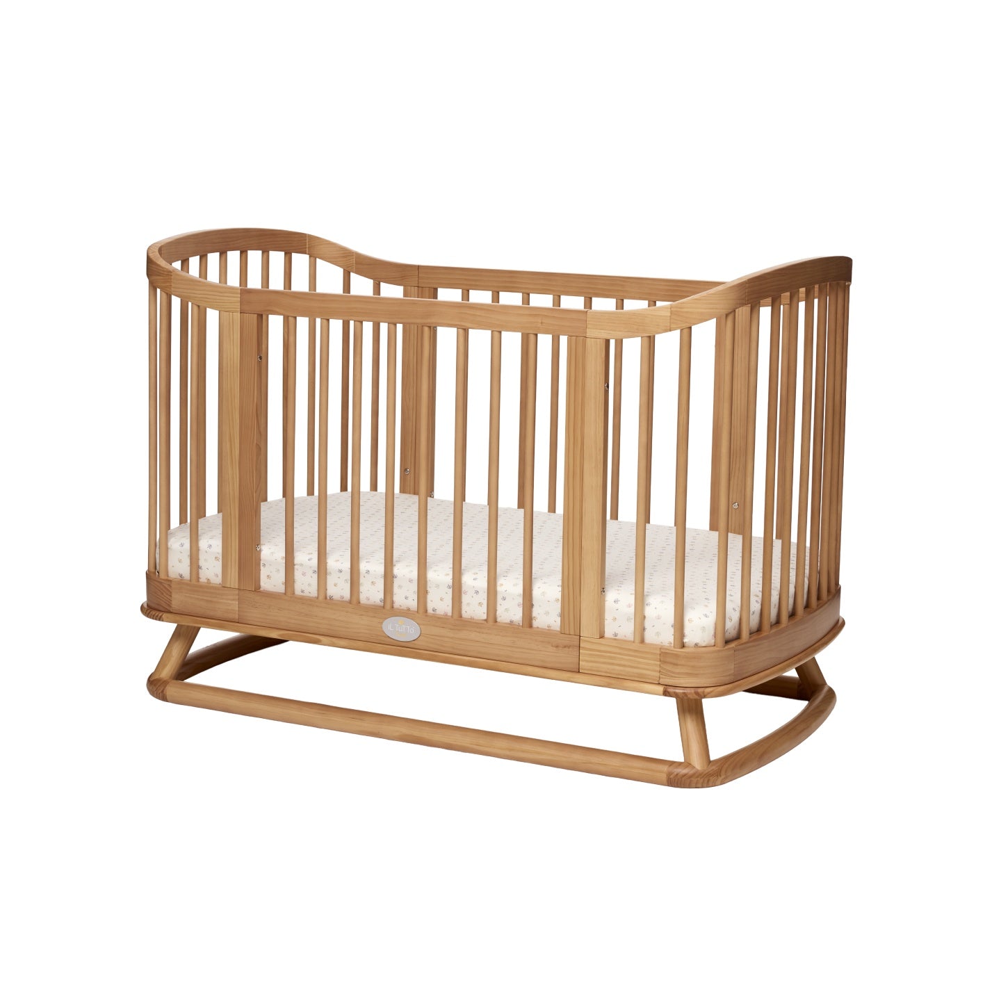 Luca Cot with Theo Chest & Luxury Oval Cot Mattress