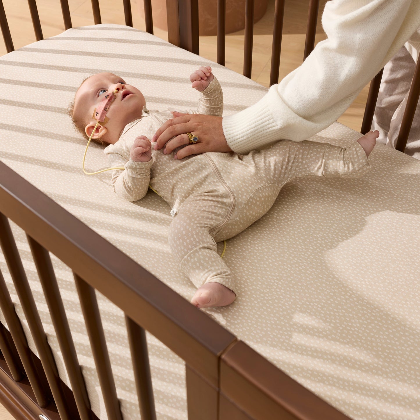 Luca Sustainable Timber Cot in Walnut