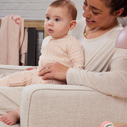 Quinn Recliner Glider Nursery Chair in Eggshell