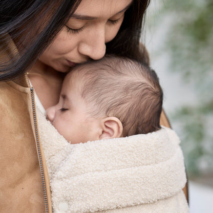 Boba Auri Baby Carrier in Taupe Teddy Fleece