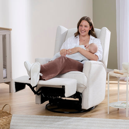 Chelsea Recliner Glider Nursery Chair in Eggshell