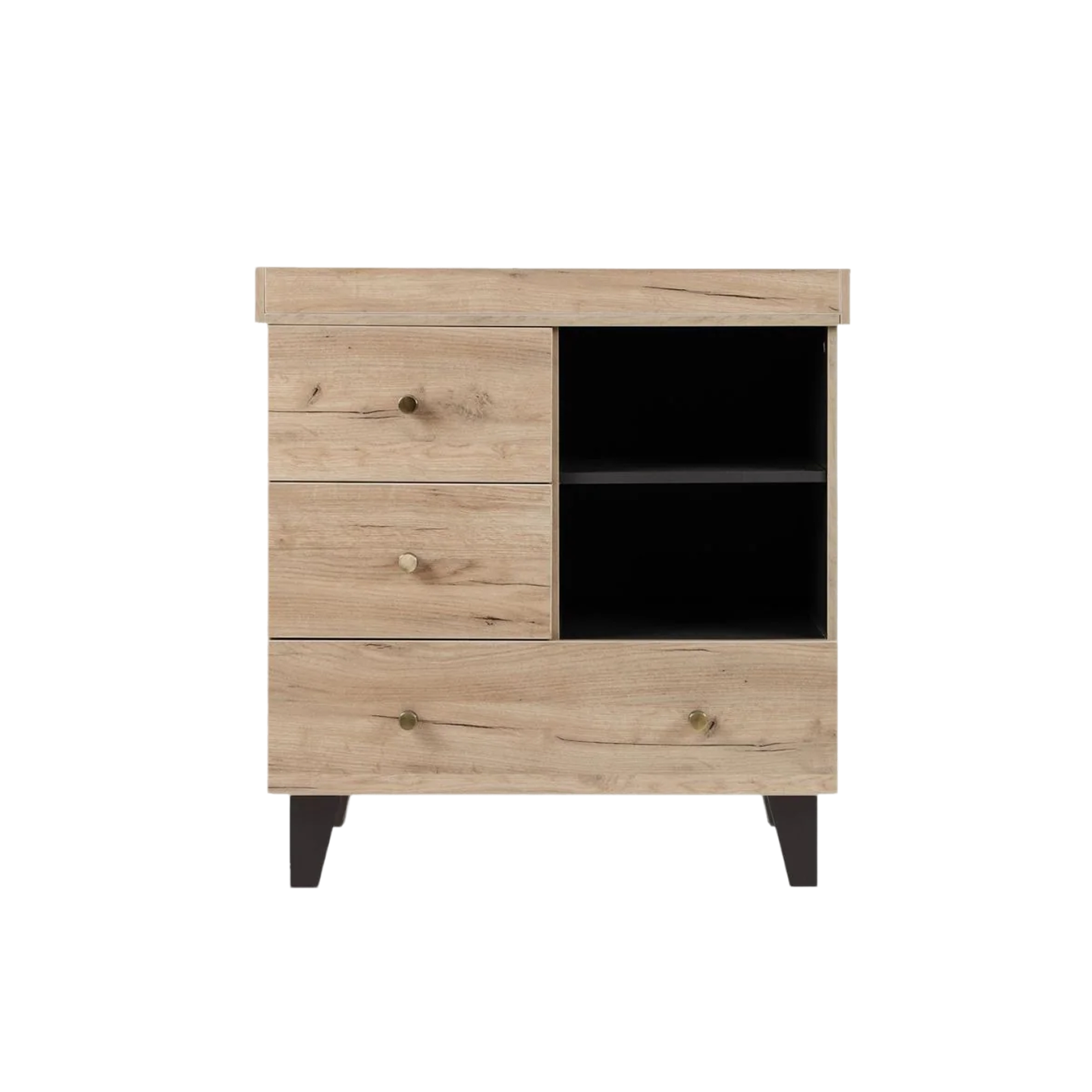 Como Cot Set in Distressed Oak & Slate Grey with Quinn Electric in Eggshell