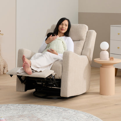 Henry Electric Recliner Glider Chair with USB in Latté