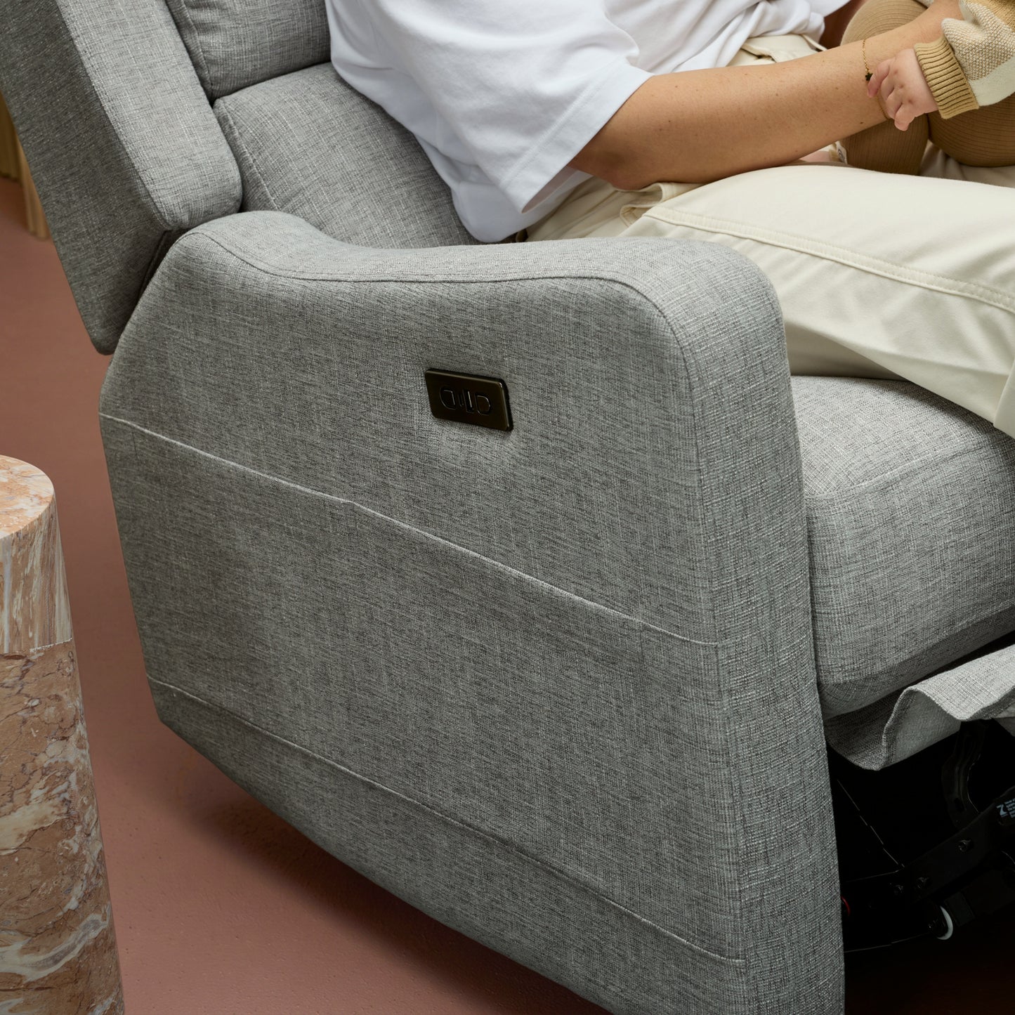 Henry Plus Massage & Heat Nursing Chair in Pure Grey
