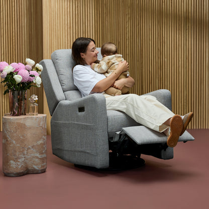 Henry Plus Massage & Heat Nursing Chair in Pure Grey