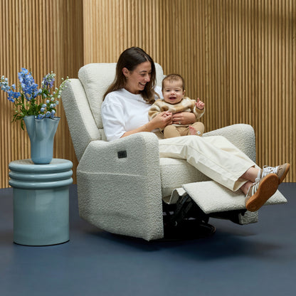 Henry Plus Massage & Heat Nursing Chair in Vanilla Bouclé