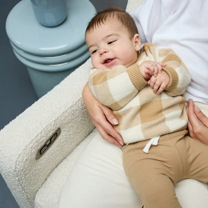 Henry Plus Massage & Heat Nursing Chair in Vanilla Bouclé