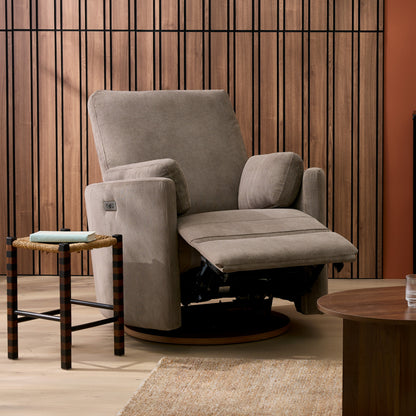 Lola Electric Recliner Glider Nursery Chair in Mocha Corduroy