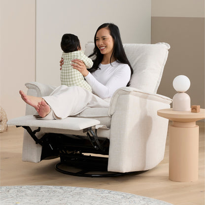 Louie Recliner Glider Nursery Chair in Eggshell