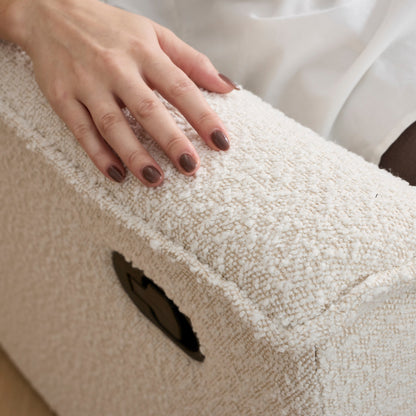 Louie Recliner Glider Nursery Chair in Vanilla Bouclé