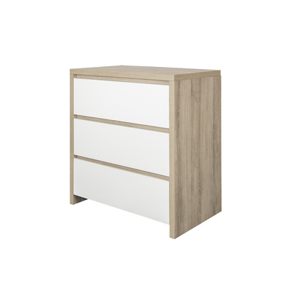 Modena Cot Set in Oak White with Quinn Electric in Pure Grey