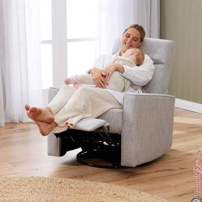 Paige Recliner Glider Nursing Chair in Pure Grey