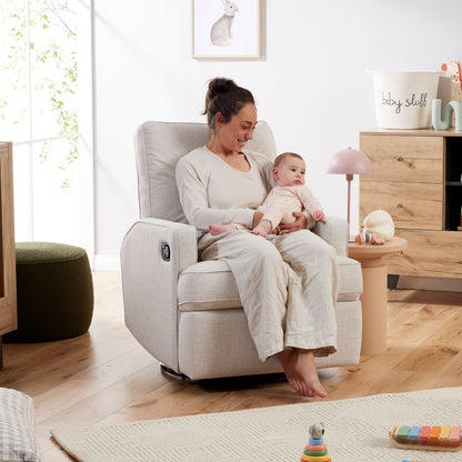 Quinn Recliner Glider Nursery Chair in Eggshell