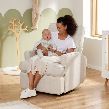 Como Cot Set in Distressed Oak & Slate Grey with Quinn Electric in Eggshell