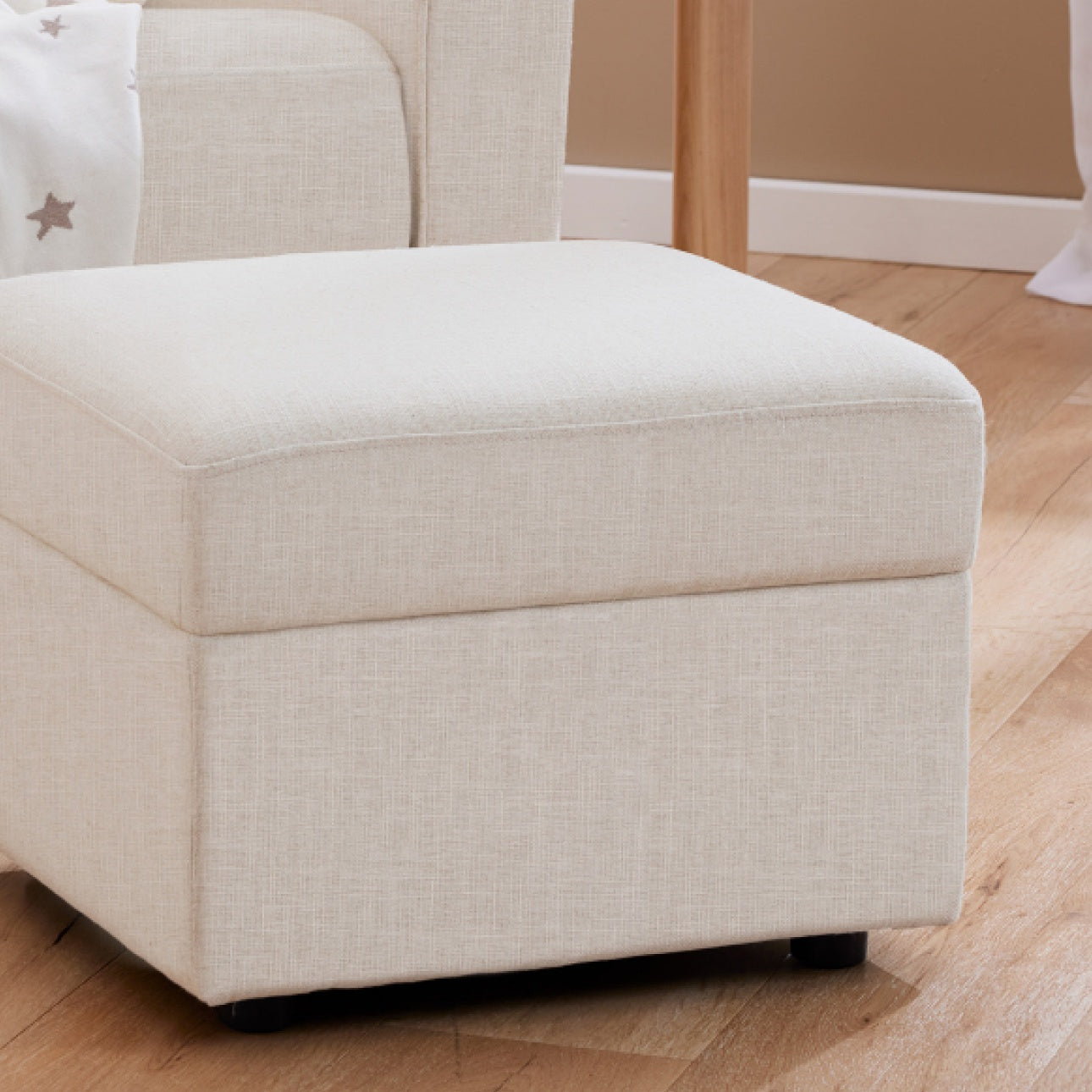 Felix Glider Nursery Chair & Ottoman in Eggshell