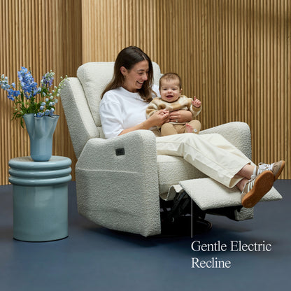 Henry Plus Massage & Heat Nursing Chair in Vanilla Bouclé