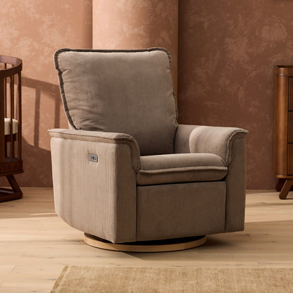 Louie Electric Recliner Glider Nursery Chair in Mocha Corduroy