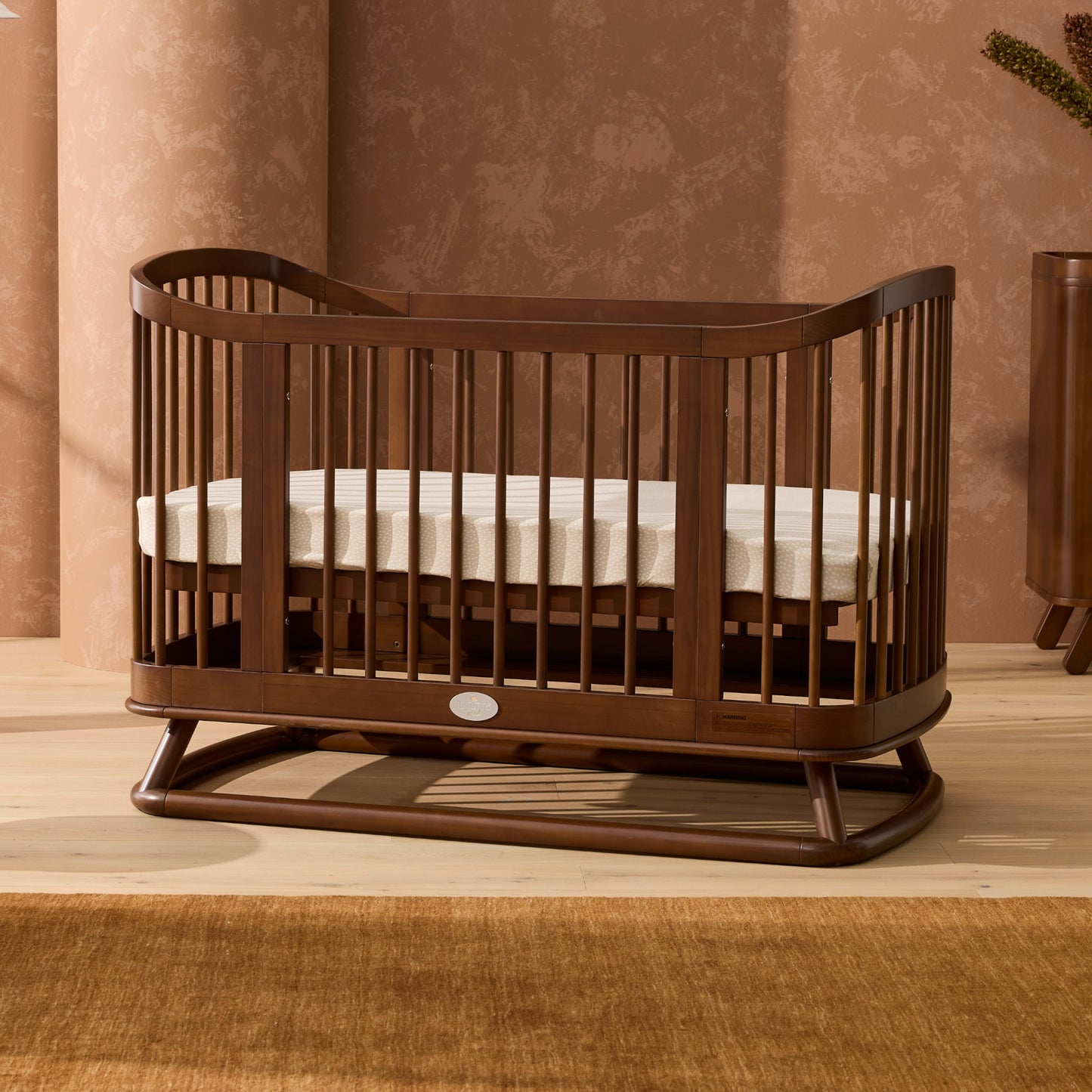 Luca Sustainable Timber Cot in Walnut