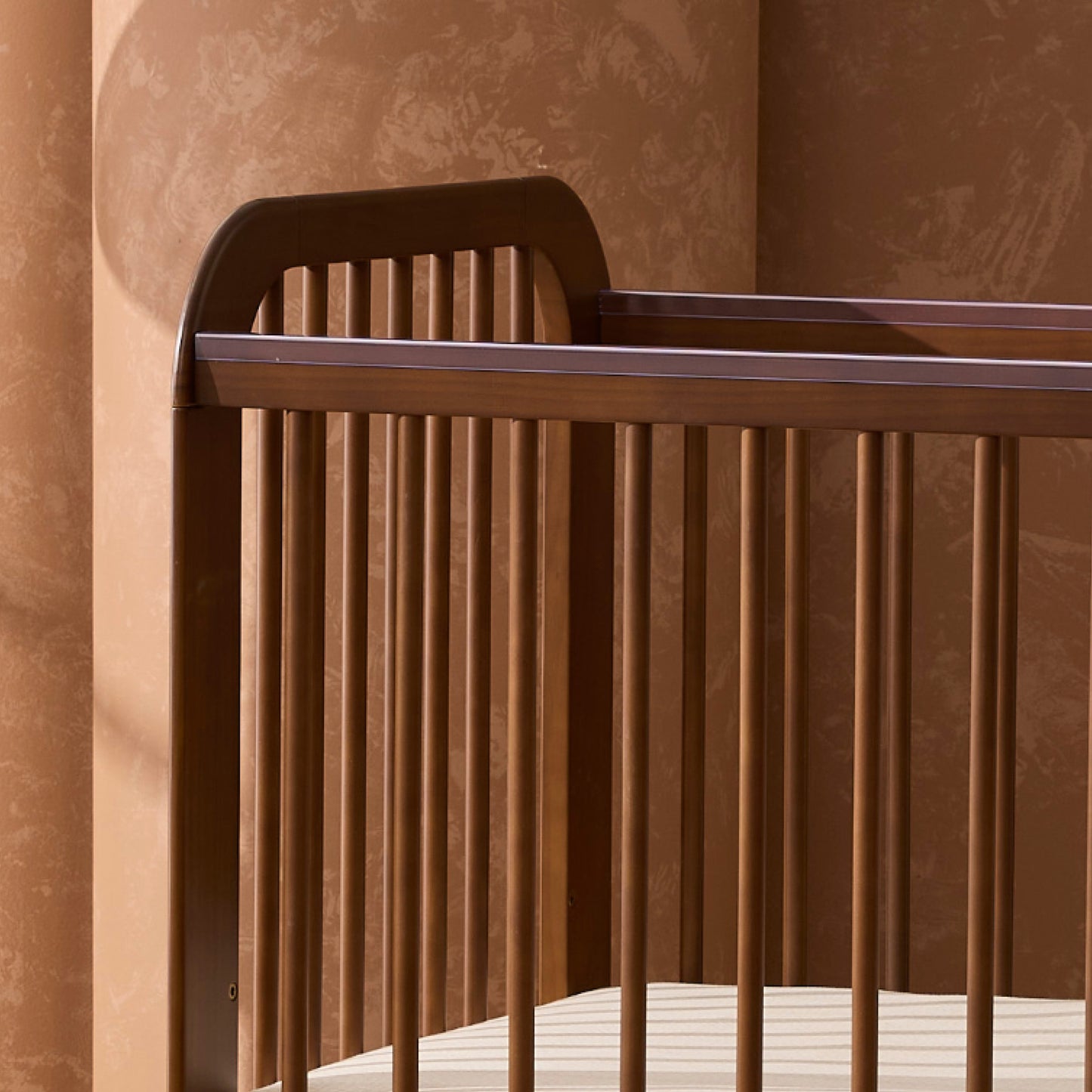 Ollie Sustainable Timber Cot in Walnut