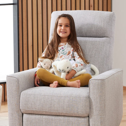 Paige Recliner Glider Nursing Chair in Pure Grey