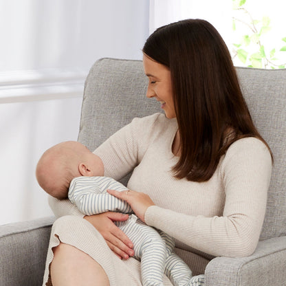 Quinn Electric Recliner Glider Chair with USB in Pure Grey