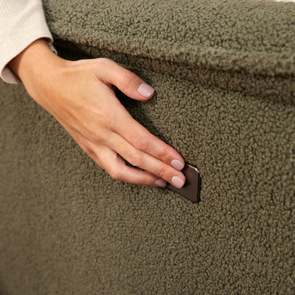 Louie Electric Recliner Glider Nursery Chair in Olive Teddy