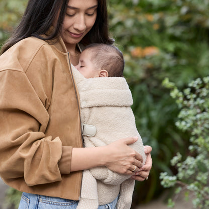 Boba Auri Baby Carrier in Taupe Teddy Fleece