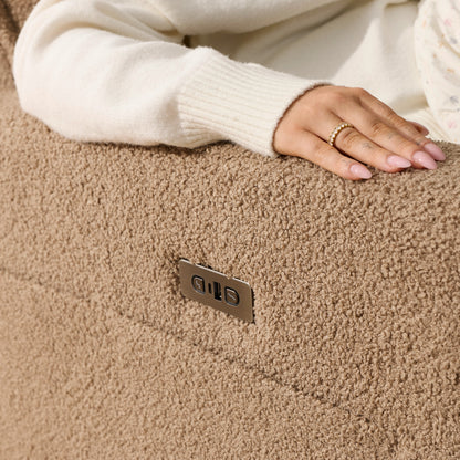 Frankie Electric Recliner Glider Nursery Chair in Mocha Teddy