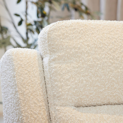 Henry Electric Recliner Glider Chair with USB in Vanilla Bouclé