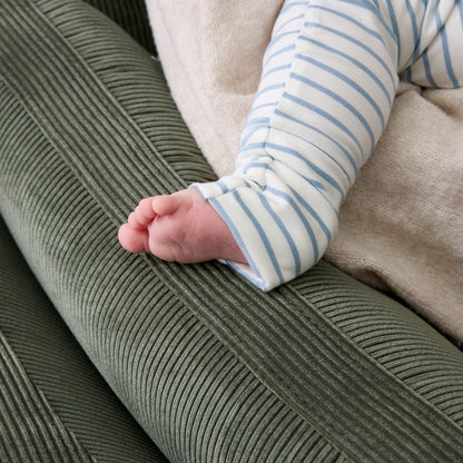Lola Electric Recliner Glider Nursery Chair in Olive Corduroy