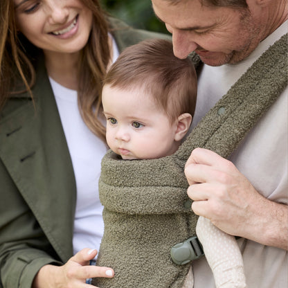 Boba Auri Baby Carrier in Olive Teddy Fleece