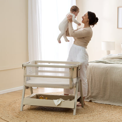 CoZee Breeze Zen Co-sleeping Bassinet in Sand
