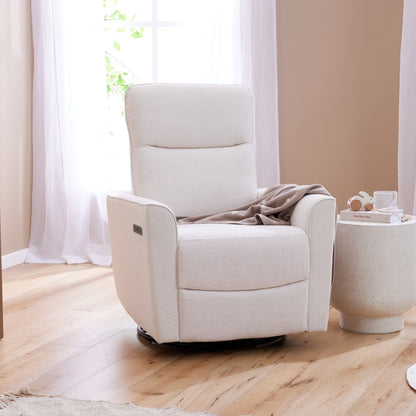 Felix Electric Recliner Glider Chair with USB in Sea Shell