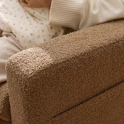 Frankie Electric Recliner Glider Nursery Chair in Mocha Teddy