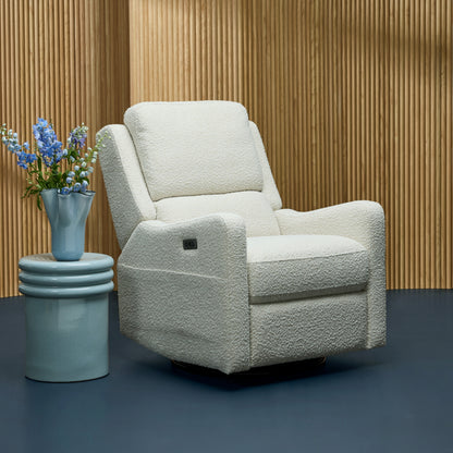 Henry Plus Massage & Heat Nursing Chair in Vanilla Bouclé