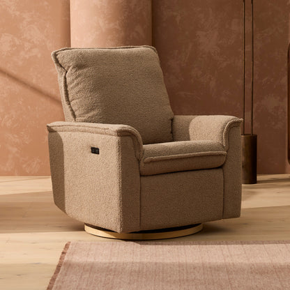 Louie Electric Recliner Glider Nursery Chair in Mocha Teddy