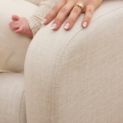 Maya Recliner Glider Nursery Chair in Eggshell