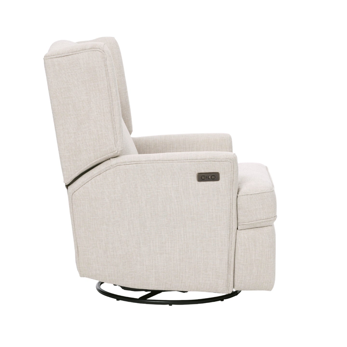 Chelsea Electric Recliner Glider Chair with USB in Eggshell
