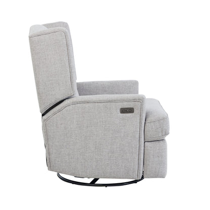 Chelsea Electric Recliner Glider Chair with USB in Pure Grey