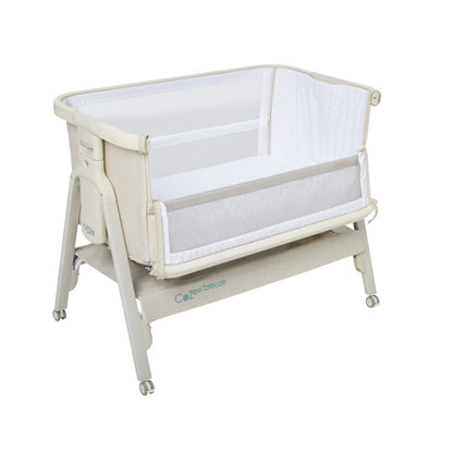 CoZee Breeze Lite Co-sleeping Bassinet in Whitewash Ash and Mushroom