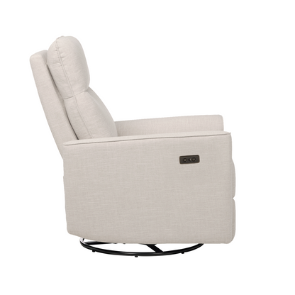 Felix Electric Recliner Glider Chair with USB in Egg Shell