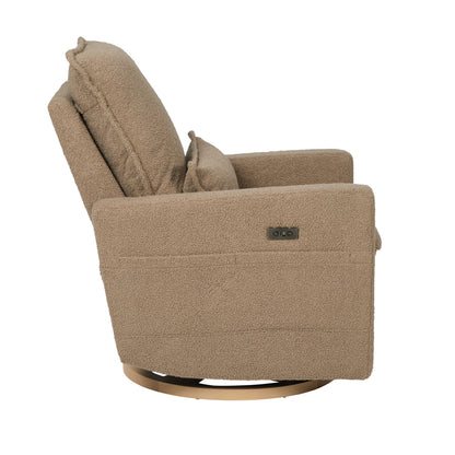 Frankie Electric Recliner Glider Nursery Chair in Mocha Teddy