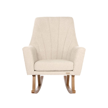 Jonah Rocking Chair & Foot Stool in Mushroom Boucle