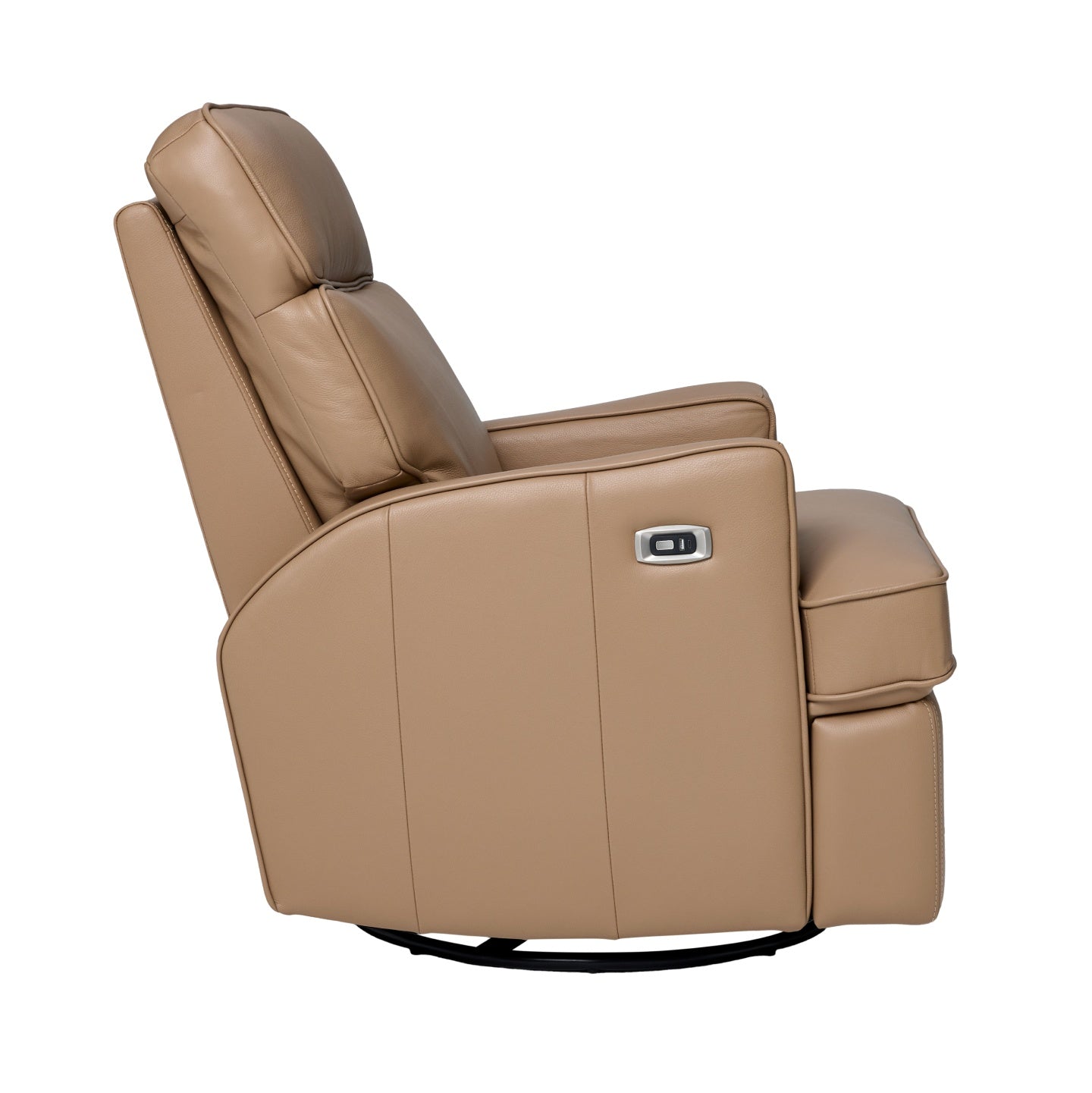 Leo Electric Recliner Glider Chair with USB in Palomino Leather